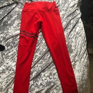 Red leggings